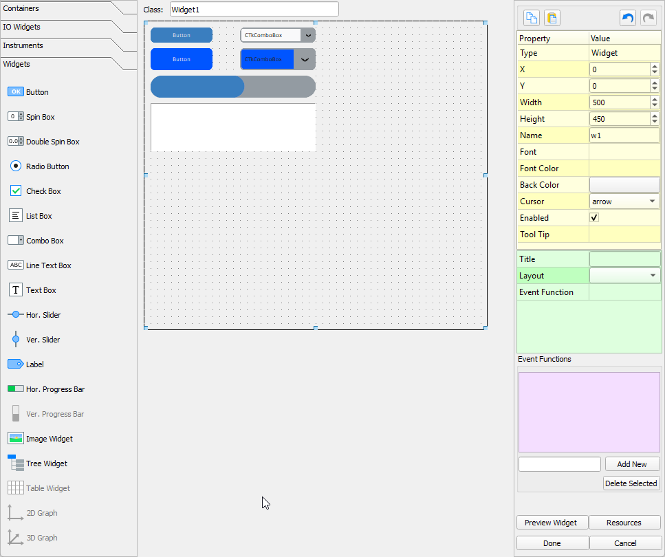 Custom Tkinter Widgets Example